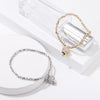 Hollow Diamonds Round Beads Bracelets Party Jewelry Lover Pendant Elastic Rope Bead Chain Woman Bracelets Bangles 2022