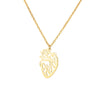 Hollow Heart Pendant Necklace for Women Stainless Steel Gold Color Necklaces 2023 Trend Couple Jewelry collares mujer
