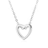 Hollow Heart Pendants Link Chain Necklaces For Women Gold Silver Color Stainless Steel Color Charm Choker Jewelry Accessories
