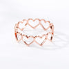 Hollow Heart Rings For Women Stainless Steel Heart Couple Ring 2023 Trend Lover Wedding Jewelry Anillos Mujer Birthday Gift