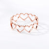 Hollow Heart Rings For Women Stainless Steel Heart Couple Ring 2023 Trend Lover Wedding Jewelry Anillos Mujer Birthday Gift