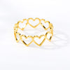 Hollow Heart Rings For Women Stainless Steel Heart Couple Ring 2023 Trend Lover Wedding Jewelry Anillos Mujer Birthday Gift