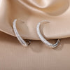 Hollow Hexagon Hoop Earrings for Women Stainless Steel Gold Color Zircon Earrings Female 2023 Trend Couple Wedding Jewelry femme