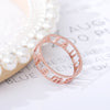 Hollow Letter Stainless Steel Custom Ring Anillos Mujer Gold  Engraved Rings For Women Bagues Pour Femme Wedding Rings BFF