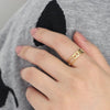Hollow Letter Stainless Steel Custom Ring Anillos Mujer Gold  Engraved Rings For Women Bagues Pour Femme Wedding Rings BFF