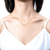 Hollow Love Heart Crytal Necklace Women Collares De Moda 2023 Jewelry Ketting Choker Necklaces Pendents Birthday Gifts