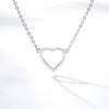 Hollow Love Heart Crytal Necklace Women Collares De Moda 2023 Jewelry Ketting Choker Necklaces Pendents Birthday Gifts