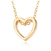 Hollow Out Heart Shaped Women Necklaces Pendant Simple Valentine's Day Gift Lovers Metal Chain Party Jewelry Choker