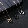 Hollow Out Heart Shaped Women Necklaces Pendant Simple Valentine's Day Gift Lovers Metal Chain Party Jewelry Choker