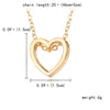 Hollow Out Heart Shaped Women Necklaces Pendant Simple Valentine's Day Gift Lovers Metal Chain Party Jewelry Choker