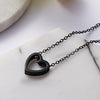 Hollow Out Heart Shaped Women Necklaces Pendant Simple Valentine's Day Gift Lovers Metal Chain Party Jewelry Choker