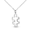 Hollow Outline Puzzle Piece Autism Awareness Quote Jigsaw Necklace Mentor Teacher Mom Friends Meaningful charm necklace jewelry