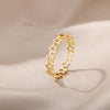 Hollow Stars Rings for Women Stainless Steel Gold Color Geometric Couple Ring 2023 Trend Wedding Aesthetic Jewelry anillos mujer