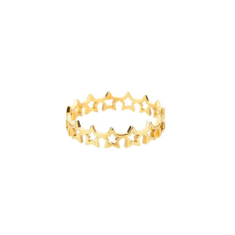 Hollow Stars Rings for Women Stainless Steel Gold Color Geometric Couple Ring 2023 Trend Wedding Aesthetic Jewelry anillos mujer