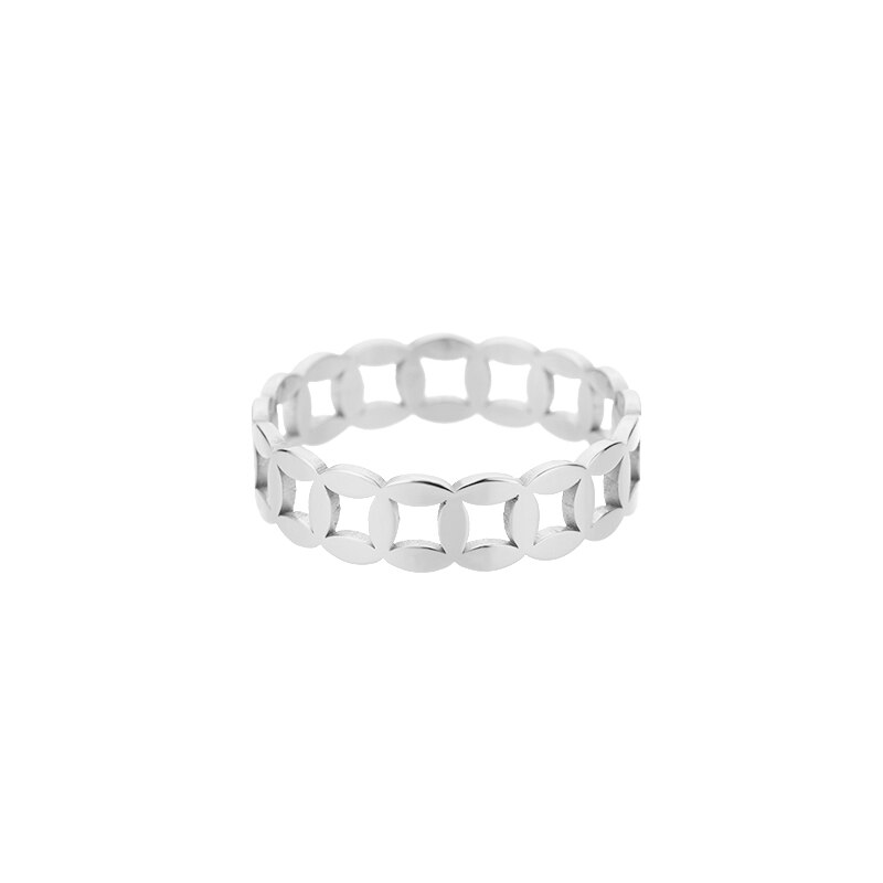 Hollow Stars Rings for Women Stainless Steel Gold Color Geometric Couple Ring 2023 Trend Wedding Aesthetic Jewelry anillos mujer
