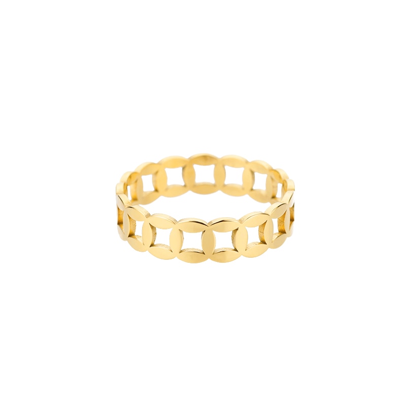 Hollow Stars Rings for Women Stainless Steel Gold Color Geometric Couple Ring 2023 Trend Wedding Aesthetic Jewelry anillos mujer