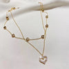 Hollow out Heart Love Multilayer Necklaces For Women Trendy romantic Prom Accessories Elegant Charm Clavicle Chain Girl Gift
