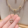 Hollow out Heart Love Multilayer Necklaces For Women Trendy romantic Prom Accessories Elegant Charm Clavicle Chain Girl Gift