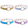 Holographic Choker Punk Festival Wear Iridescent Pink Holograph 90s choker Grunge Blue Rave  Festival Party jewelry