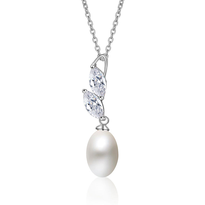 2020 New Design 925 Sterling Silver AAAAA Natural Pearl Pendant Necklace Elegant Chic Jewelry for Women
