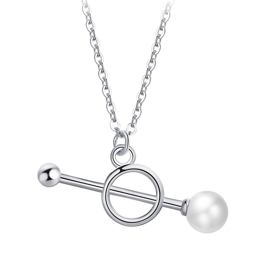 2020 New Design 925 Sterling Silver Music Note Happy Gift Women Natural Pearls Necklace For Gift Box Packing