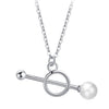 2020 New Design 925 Sterling Silver Music Note Happy Gift Women Natural Pearls Necklace For Gift Box Packing