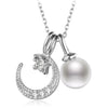2020 New Design Lovely Stars Moon Natural Pearl 925 Sterling Silver Fine Jewelry for Girlfriend Gifts Jewelry