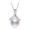 925 Sterling Silver Natural Pearl Pendant Necklace Long Chain Necklace Jewelry Wedding Necklace Accessories