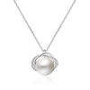 Choker Necklaces & Pendants Creative Circle 925 Sterling Silver Natural Pearl Jewelry Women Collares Colar