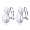 Freshwater Pearl Earrings Women 925 Sterling Silver Stud Earring Fine jewelry Trendy Double Pearl For Woman Wedding Party