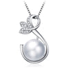 High Quality Leaves Pendant Bijoux 2020 Natural Pearls 925 Sterling Silver Necklace For Women Charm Jewelry