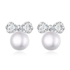 New Arrival Fashion Pearl Stud Earrings New Natural 5.5-6mm White Pearl Earrings for wedding jewelry gift