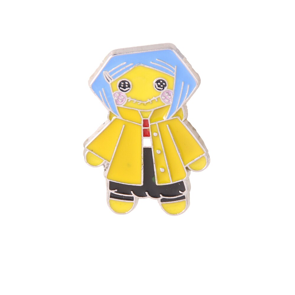 Horror Movie Coraline Necklace Cartoon Black Button Key Skull Collar Necklace Dragonfly Hairpin For Women Jewelry Gift