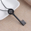 Horror Movie Coraline Necklace Cartoon Black Button Key Skull Collar Necklace Dragonfly Hairpin For Women Jewelry Gift