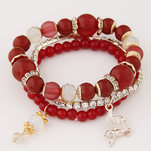 Horse Crystal Pulseras Mujer Fine Jewelry Bead Bracelets & Bangles for Women Men Charm Pulseira Femme Bijoux