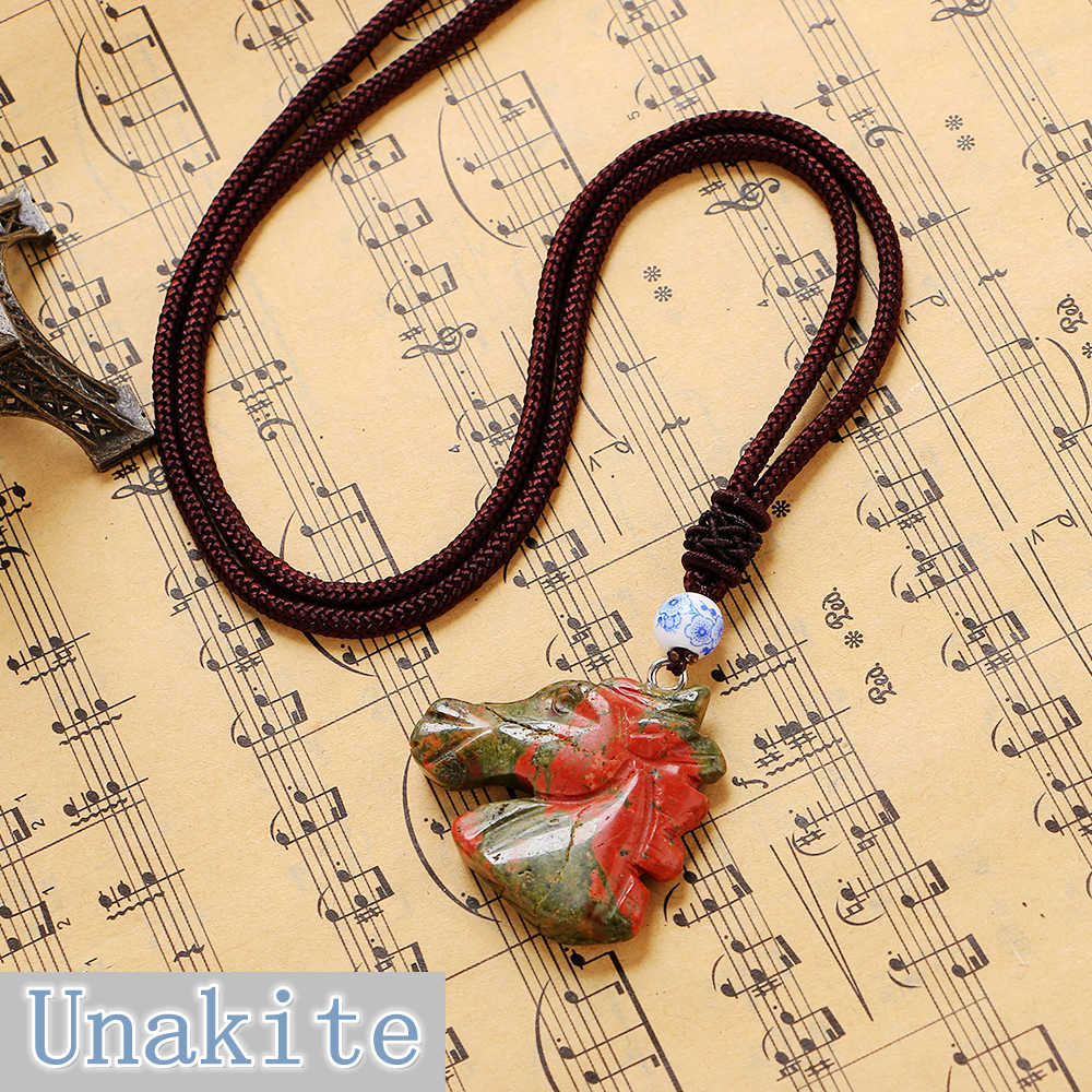 Horse Head Blue Crystal Anchor Pendant Necklaces Fashion Chokers Pendant Necklace For Women Girl Jewelry Gift Collier Ras Du Cou