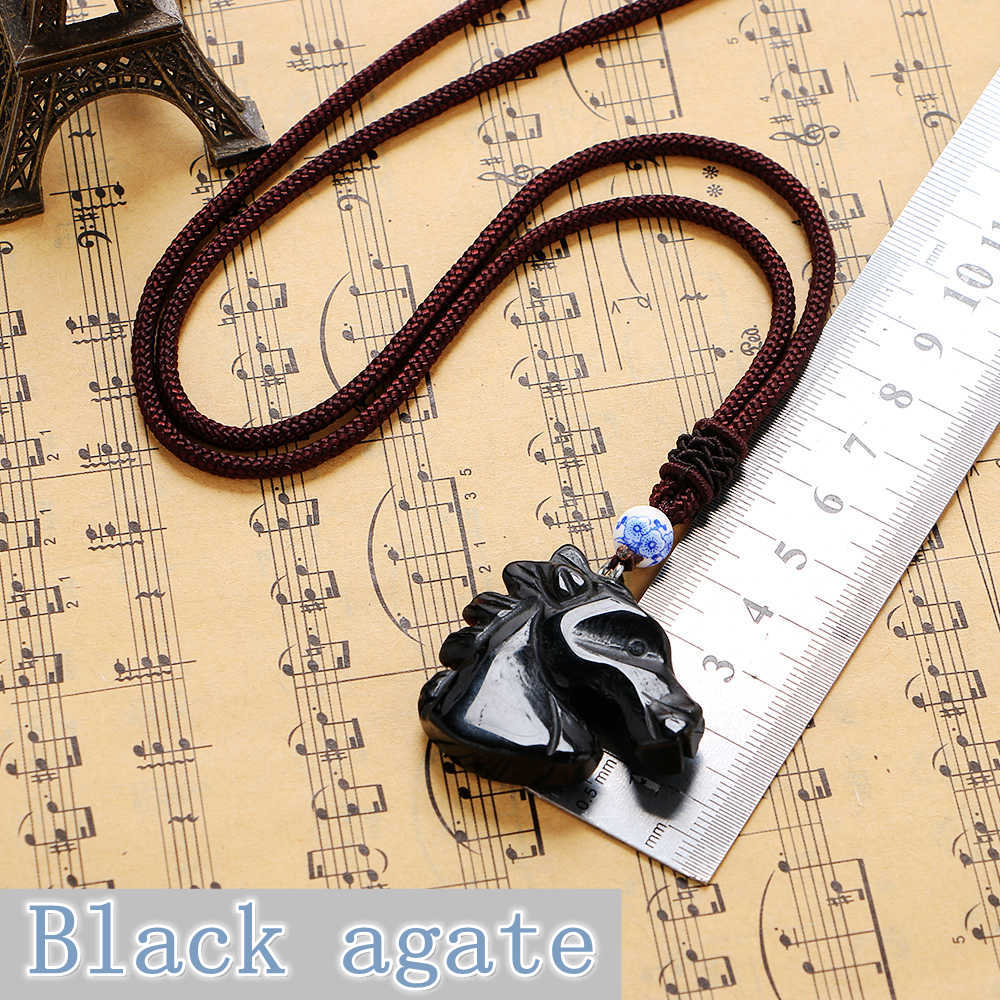 Horse Head Blue Crystal Anchor Pendant Necklaces Fashion Chokers Pendant Necklace For Women Girl Jewelry Gift Collier Ras Du Cou