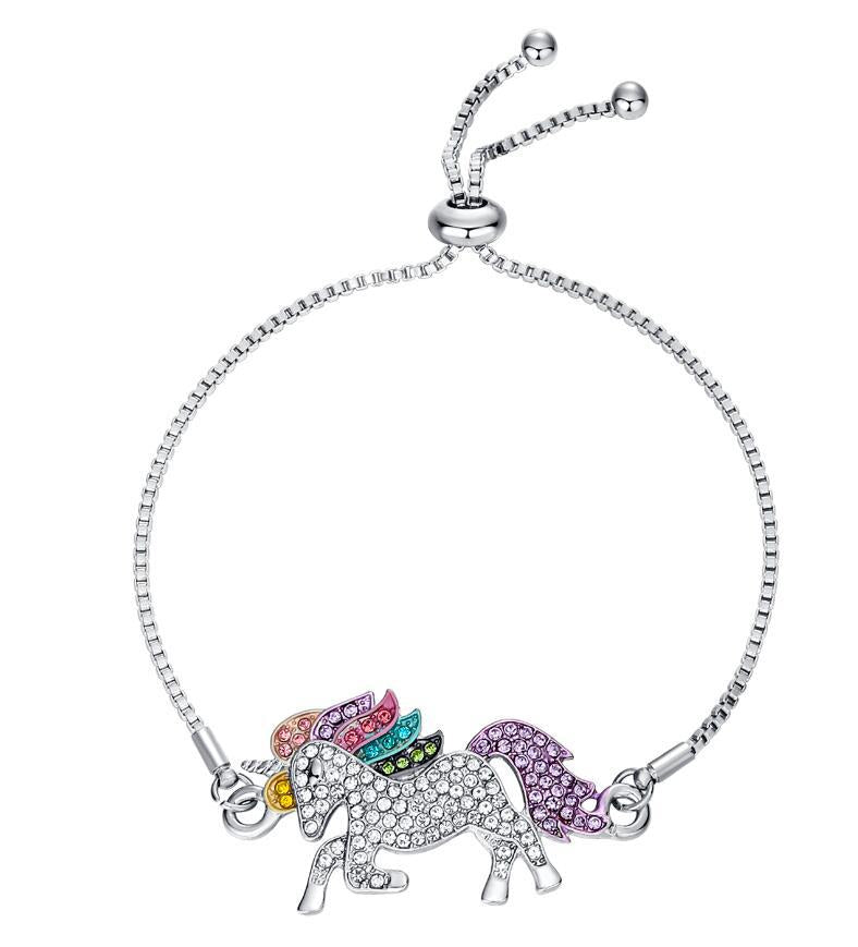Horse Unicorn Bracelet Women Pulsera Unicornio Brazalete Rainbow Femme Friend Gifts Animal Charm Bracelets Children Jewelry