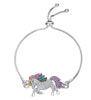 Horse Unicorn Bracelet Women Pulsera Unicornio Brazalete Rainbow Femme Friend Gifts Animal Charm Bracelets Children Jewelry