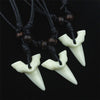 12PCS imitation shark teeth necklace sweater chain men and women resin shark teeth necklace jewelry