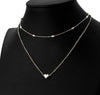 2021 Lovely Style 2 layers Love Heart Adjustable Necklace Multilayer Chain Choker Necklace For Gift 2 Pcs/Set чокер