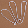 3MM Snake bone chain 925 sterling Silver bracelet neckalce Jewelry sets for women man Party wedding accessories Gift