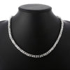 6MM geometry chain 925 Sterling Silver necklaces bracelets for man women Street all-match Jewelry set Party gifts