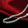 6MM geometry chain 925 Sterling Silver necklaces bracelets for man women Street all-match Jewelry set Party gifts
