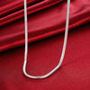 925 Stamped Silver 4MM Solid chain snake necklace For men women  gorgeous charm wedding accessories jewelry