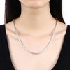 925 Stamped Silver 4MM Solid chain snake necklace For men women  gorgeous charm wedding accessories jewelry