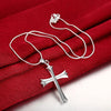 925 Stamped Silver Classic cross Pendant Necklace For Women wedding accessories party  Jewelry trend gifts