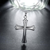 925 Stamped Silver Classic cross Pendant Necklace For Women wedding accessories party  Jewelry trend gifts