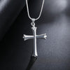 925 Stamped Silver Classic cross Pendant Necklace For Women wedding accessories party  Jewelry trend gifts