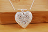 925 Stamped Silver Leaf pattern heart Pendant Necklace For Women party wedding accessories designer jewelry gift